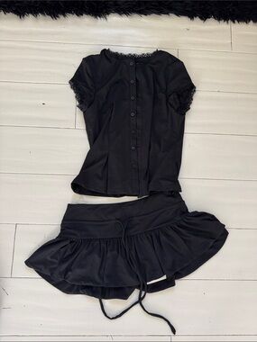 Peppermayo Black Landon Mini Skort